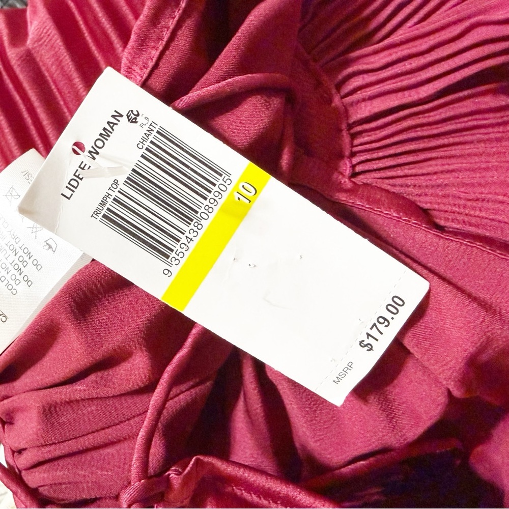 L’idee Triumph Crop Pleated 3D Flower Rosette Lace Up Back Bra Top size US 6 - Picture 12 of 12